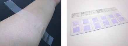 皮膚を測定し評価試験する画像